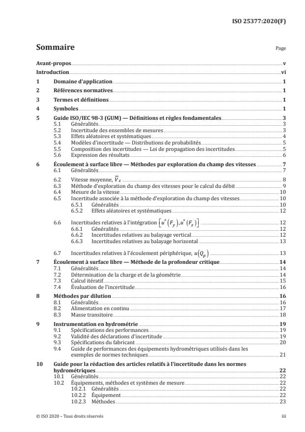 ISO 25377:2020 - Lignes directrices relatives à l'incertitude en hydrométrie