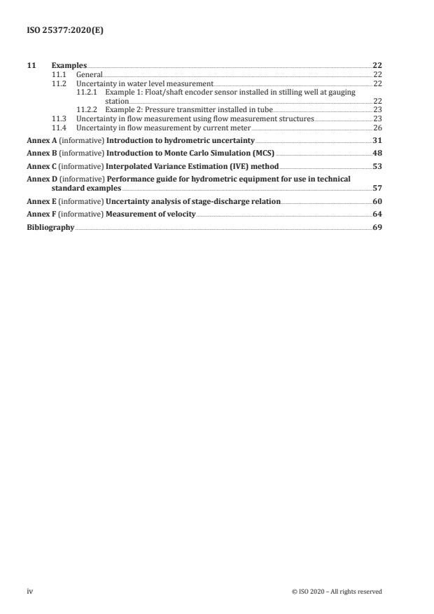 ISO 25377:2020 ISO 25377:2020 - Hydrometric uncertainty guidance (HUG) - Page 4 preview