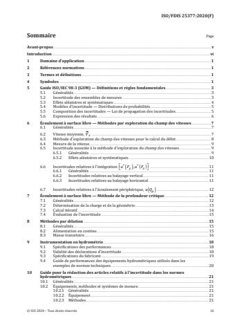 ISO/FDIS 25377:Version 26-sep-2020 - Lignes directrices relatives a l'incertitude en hydrométrie