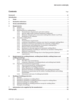 ISO 16321-2:2021 - Eye and face protection for occupational use — Part 2: Additional requirements for protectors used during welding and related techniques
Released:3/2/2021 - Page 3 preview