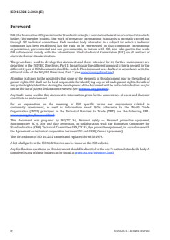 ISO 16321-2:2021 - Eye and face protection for occupational use — Part 2: Additional requirements for protectors used during welding and related techniques
Released:3/2/2021 - Page 4 preview
