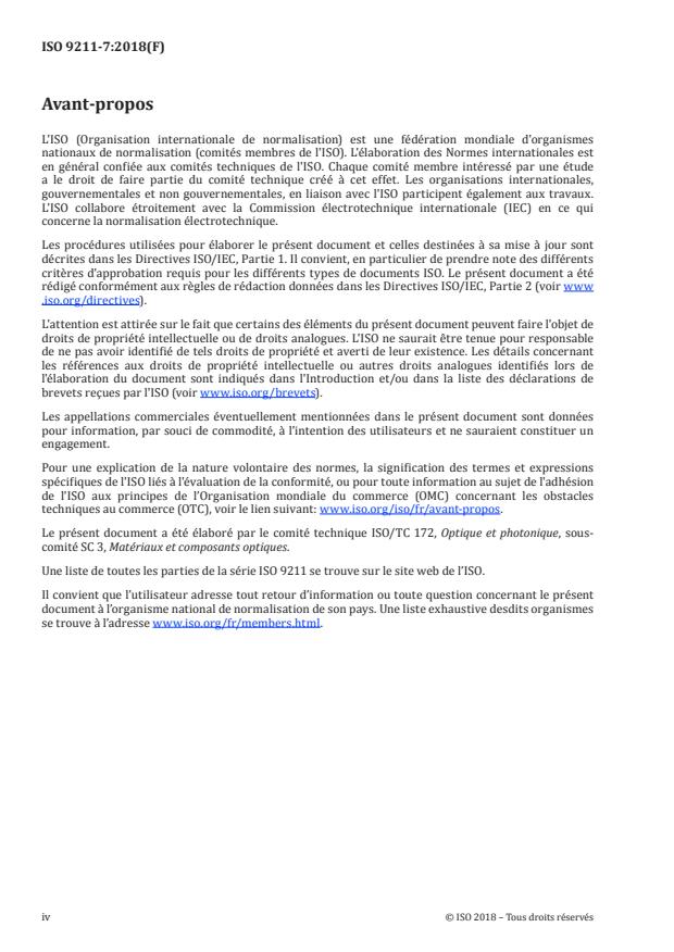 ISO 9211-7:2018 ISO 9211-7:2018 - Optique et photonique -- Traitements optiques - Page 4 preview