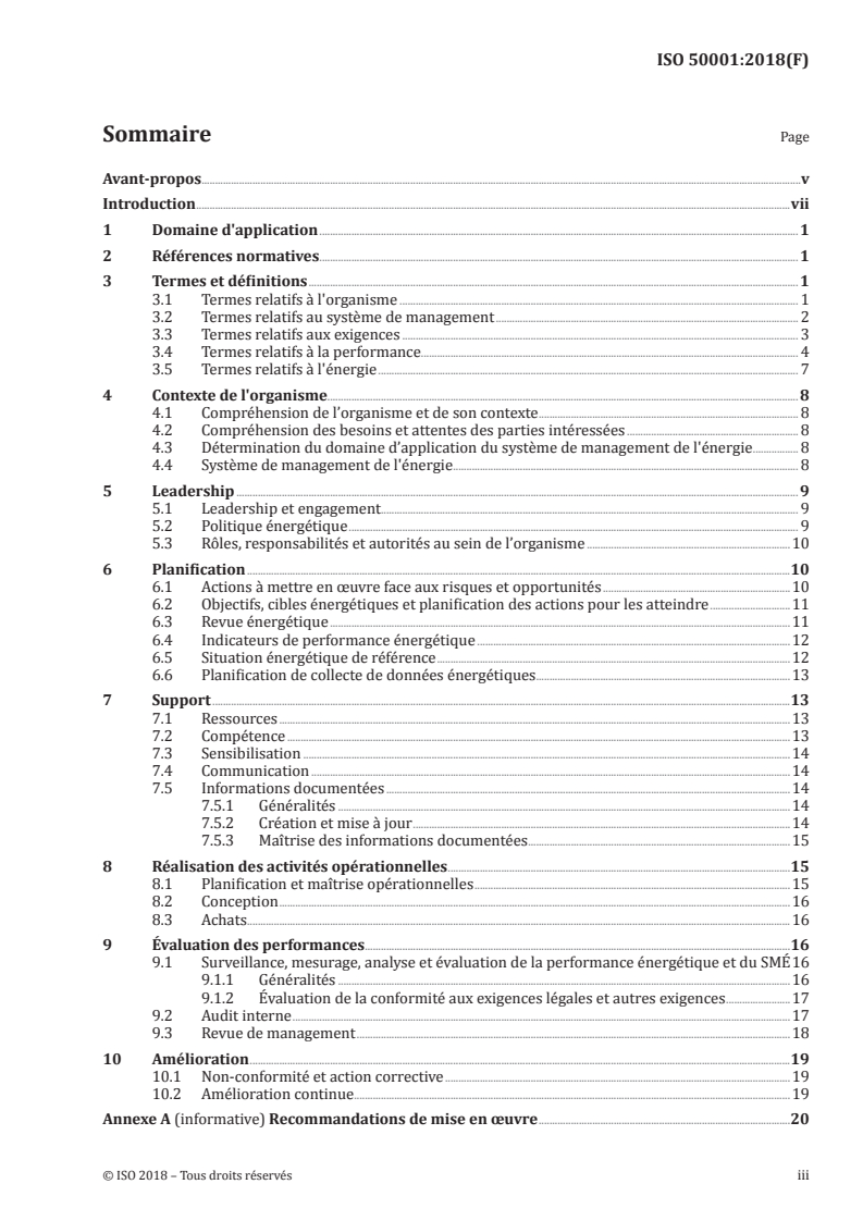 ISO 50001:2018 - Systèmes de management de l'énergie — Exigences et recommandations pour la mise en oeuvre
Released:8/20/2018