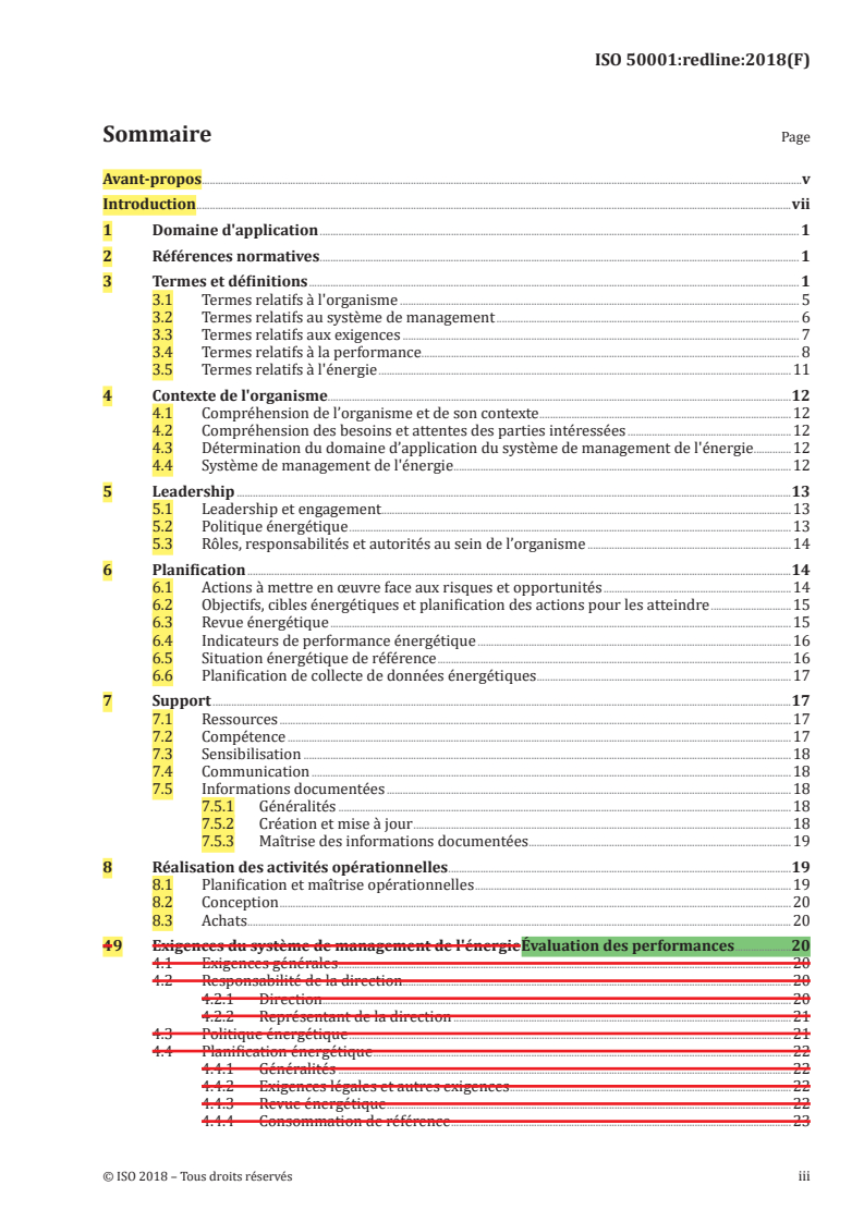 REDLINE ISO 50001:2018 - Systèmes de management de l'énergie — Exigences et recommandations pour la mise en oeuvre
Released:8/20/2018