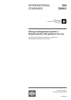ISO 50001:2018 REDLINE ISO 50001:2018 - Energy management systems — Requirements with guidance for use
Released:8/20/2018 - Page 1 preview