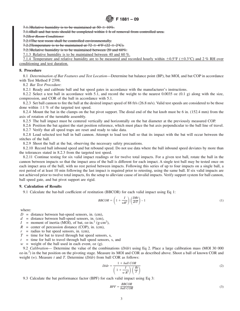 REDLINE ASTM F1881-09 - Standard Test Method for Measuring Baseball Bat Performance Factor