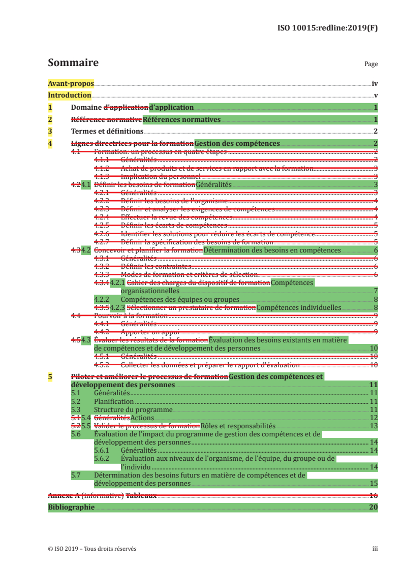 REDLINE ISO 10015:2019 - Management de la qualité — Lignes directrices pour la gestion des compétences et le développement des personnes
Released:12/17/2019