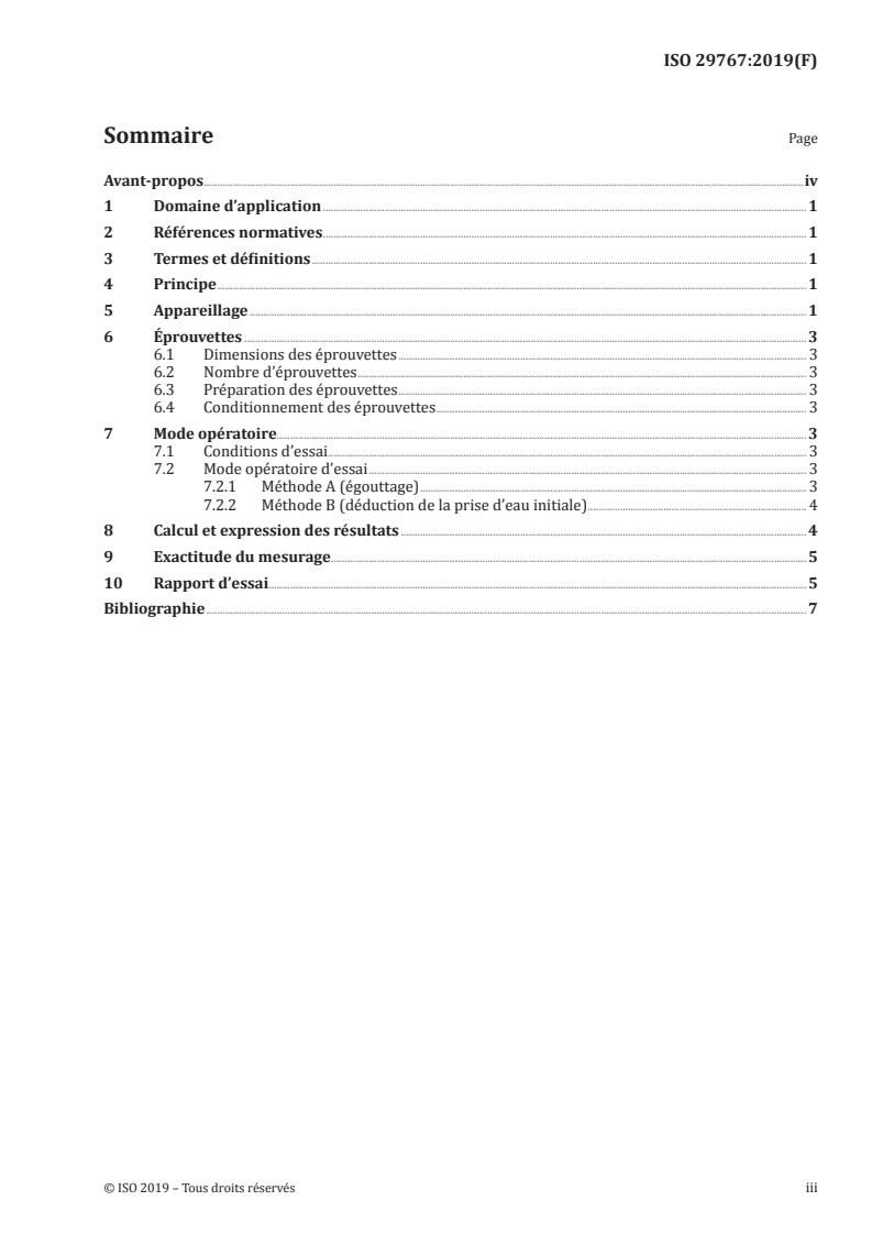 ISO 29767:2019 - Produits isolants thermiques destinés aux applications du bâtiment — Détermination de l'absorption d'eau à court terme par immersion partielle
Released:6/27/2019