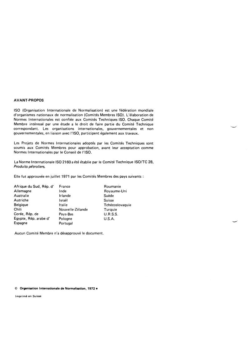 ISO 2160:1972 ISO 2160:1972 - Petroleum products — Corrosiveness to copper — Copper strip test
Released:11/1/1972 - Page 2 preview