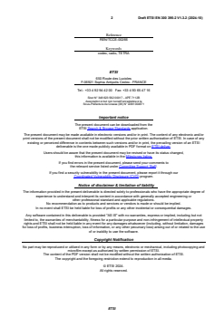 SIST EN 300 395-2 V1.3.3:2025 ETSI EN 300 395-2 V1.3.2 (2024-10) - TETRA and Critical Communications Evolution (TCCE); Speech codec for full-rate traffic channel; Part 2: TETRA codec - Page 2 preview