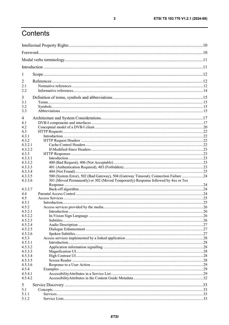 ETSI TS 103 770 V1.2.1 (2024-09) - Digital Video Broadcasting (DVB); Service Discovery and Programme Metadata for DVB-I