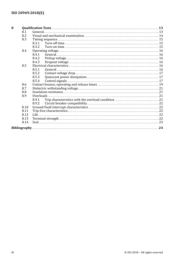 ISO 20949:2018 ISO 20949:2018 - Aircraft -- Smart contactor -- General requirements - Page 4 preview