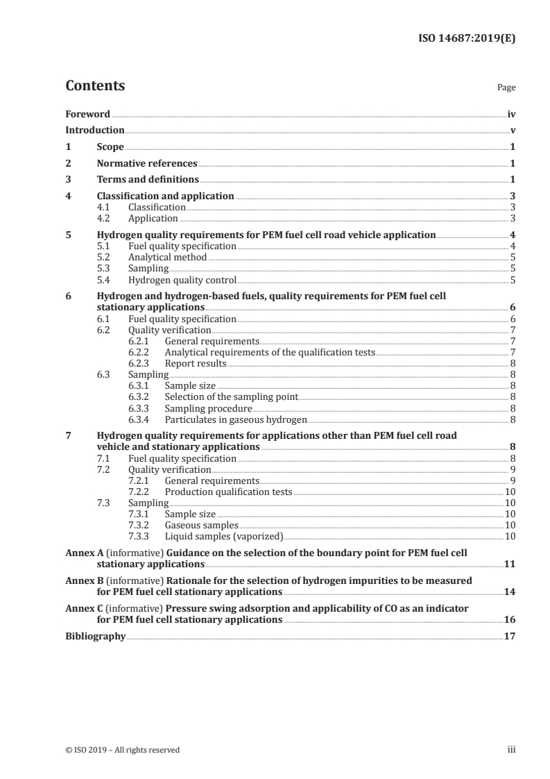 ISO 14687:2019 - Hydrogen fuel quality — Product specification
Released:11/27/2019