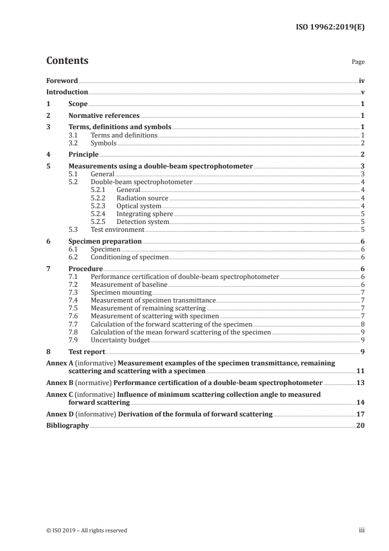 ISO 19962:2019 - Optics and photonics — Spectroscopic measurement methods for integrated scattering by plane parallel optical elements
Released:5/13/2019