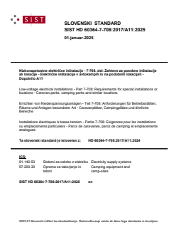 HD 60364-7-708:2017/A11:2025 - Page 1 preview