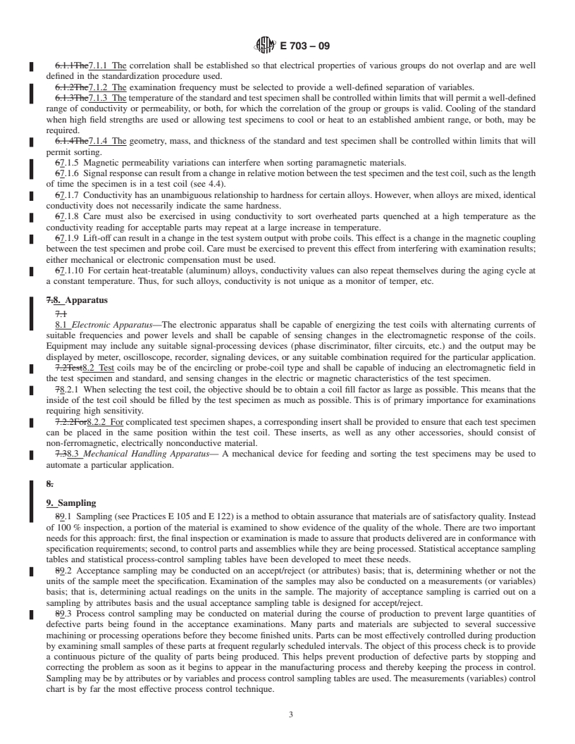 REDLINE ASTM E703-09 - Standard Practice for Electromagnetic (Eddy-Current) Sorting of Nonferrous Metals