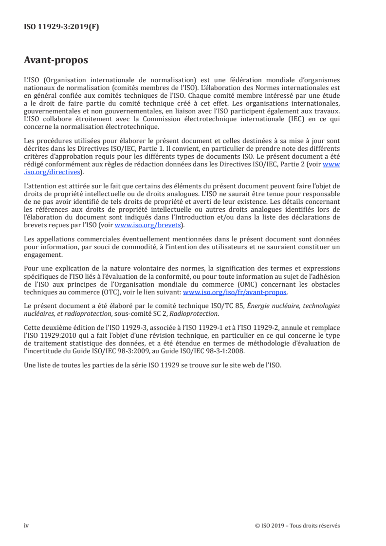 ISO 11929-3:2019 ISO 11929-3:2019 - Détermination des limites caractéristiques (seuil de décision, limite de détection et extrémités de l'intervalle élargi) pour mesurages de rayonnements ionisants — Principes fondamentaux et applications — Partie 3: Applications aux méthodes de déconvolution
Released:6/12/2020 - Page 4 preview