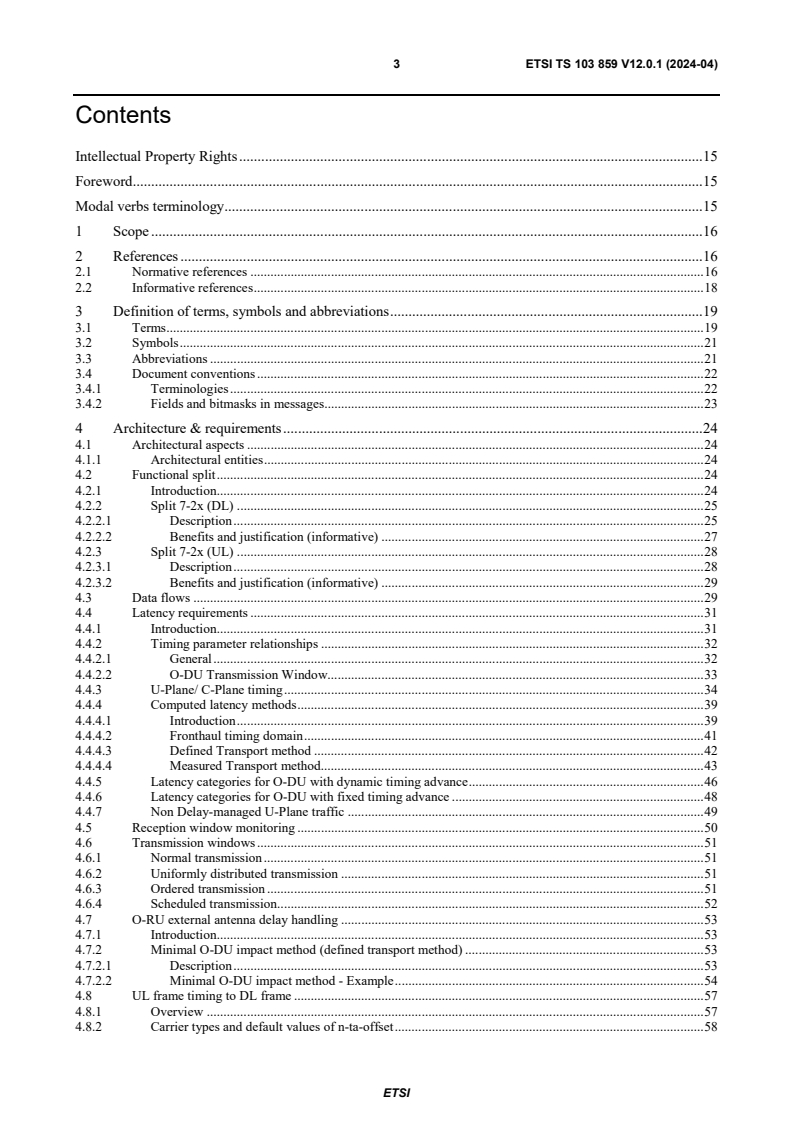 ETSI TS 103 859 V12.0.1 (2024-04) ETSI TS 103 859 V12.0.1 (2024-04) - Publicly Available Specification (PAS); O-RAN Fronthaul Control, User and Synchronization Plane Specification v12.01; (O-RAN.WG4.CUS.0-R003-v12.01)