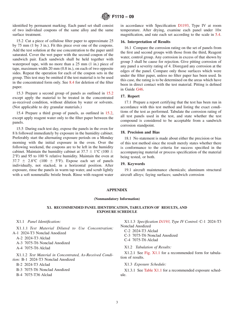 ASTM F1110-09 - Standard Test Method for Sandwich Corrosion Test