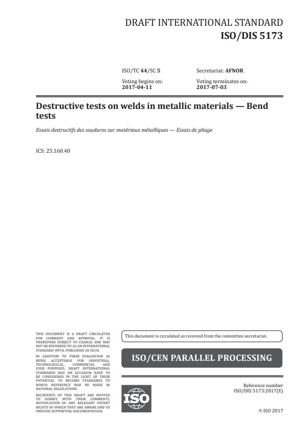 ISO/DIS 5173