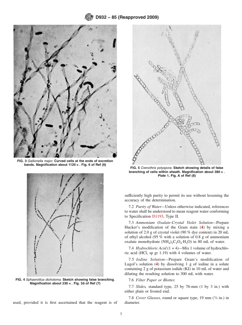 ASTM D932-85(2009) - Standard Test Method for Iron Bacteria in Water and Water-Formed Deposits