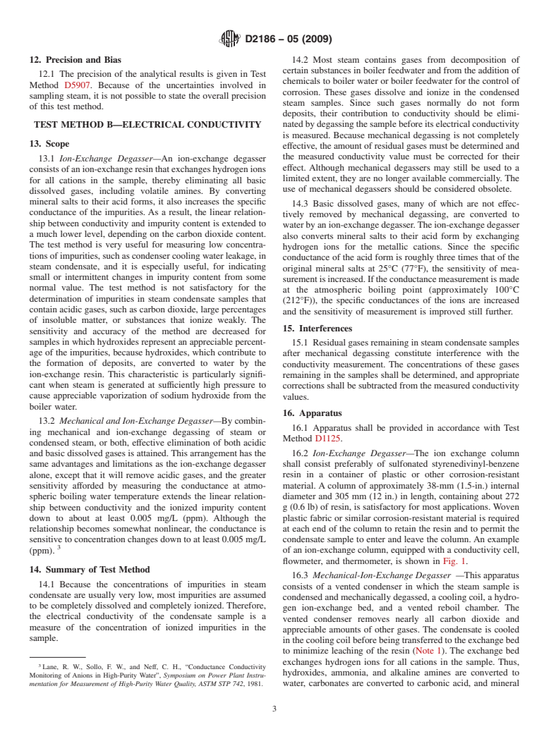 ASTM D2186-05(2009) - Standard Test Methods for Deposit-Forming Impurities in Steam (Withdrawn 2014)