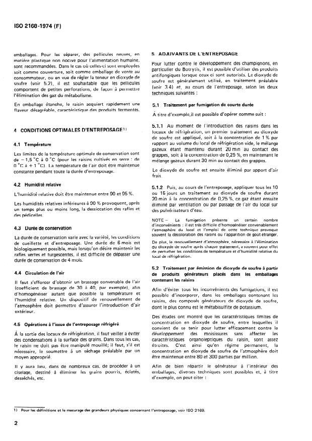 SIST ISO 2168:1996 ISO 2168:1974 - Raisins de table -- Guide pour l'entreposage réfrigéré - Page 4 preview