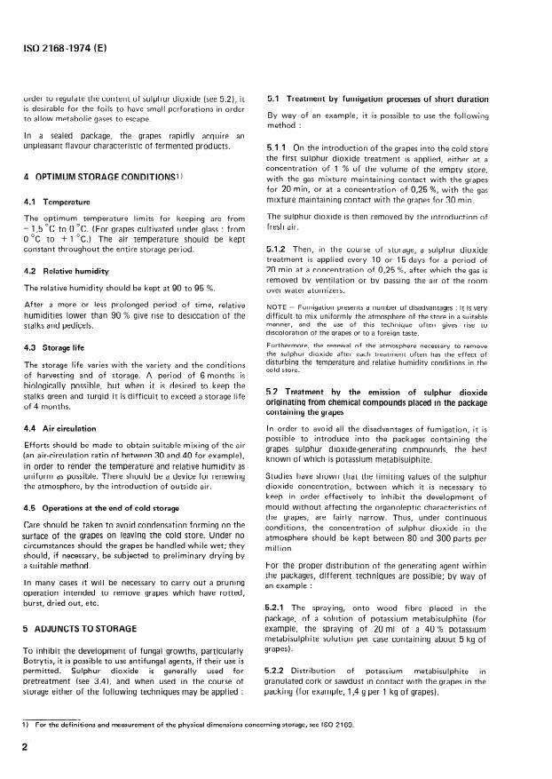 SIST ISO 2168:1996 ISO 2168:1974 - Table grapes -- Guide to cold storage - Page 4 preview
