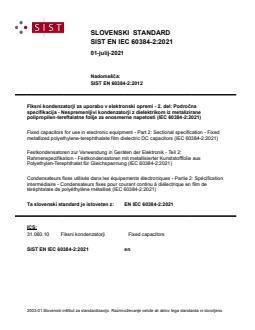 SIST EN IEC 60384-2:2021 SIST EN IEC 60384-2:2021 - Page 1 preview