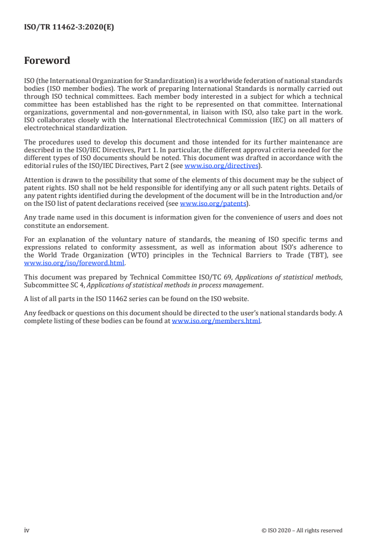 ISO/TR 11462-3:2020 ISO/TR 11462-3:2020 - Guidelines for implementation of statistical process control (SPC) — Part 3: Reference data sets for SPC software validation
Released:6/16/2020 - Page 4 preview