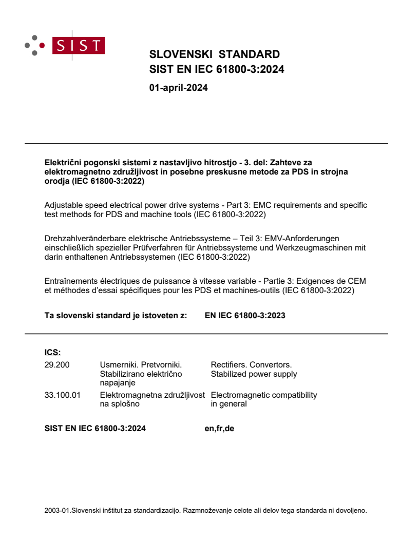 EN IEC 61800-3:2024 - BARVE