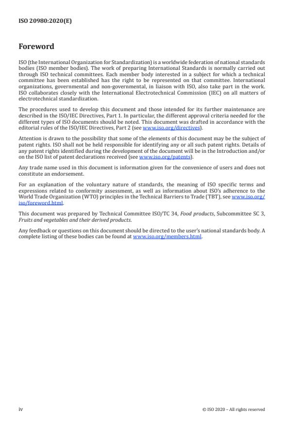 ISO 20980:2020 ISO 20980:2020 - Artichokes -- Specification and test methods - Page 4 preview