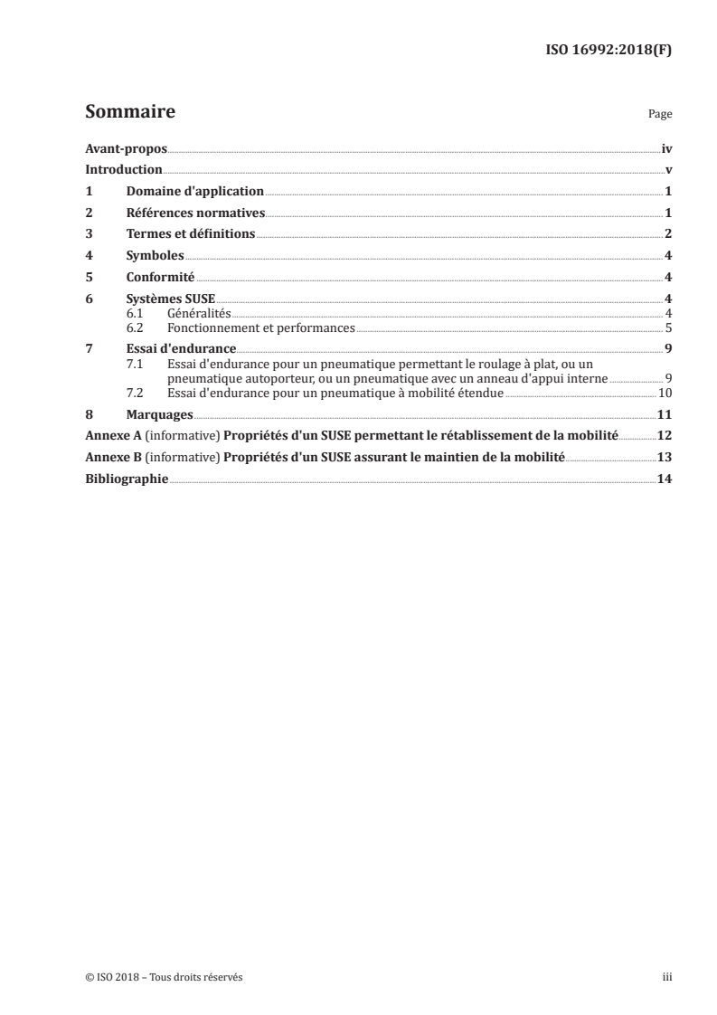 ISO 16992:2018 - Pneumatiques pour voitures particulières — Équipements de substitution de roue de secours (SUSE)
Released:3/12/2021