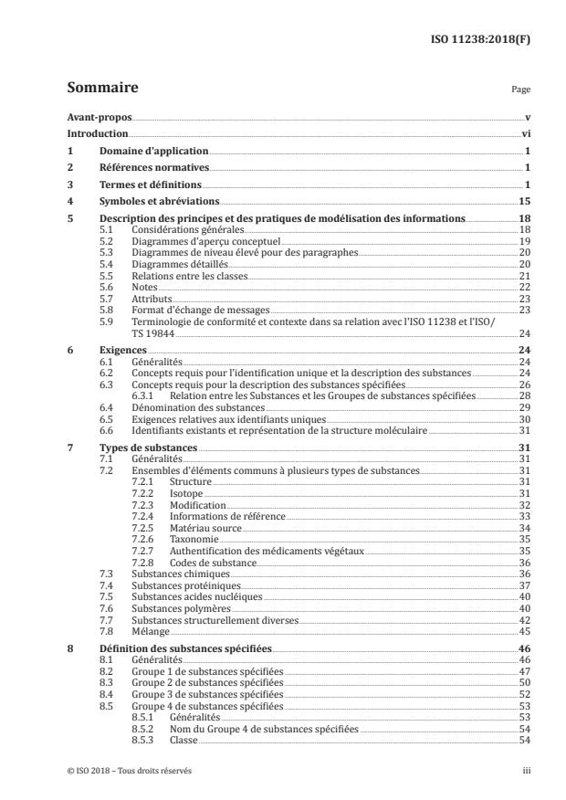 ISO 11238:2018 - Informatique de santé -- Identification des produits médicaux -- Éléments de données et structures pour l'identification unique et l'échange d'informations réglementées sur les substances