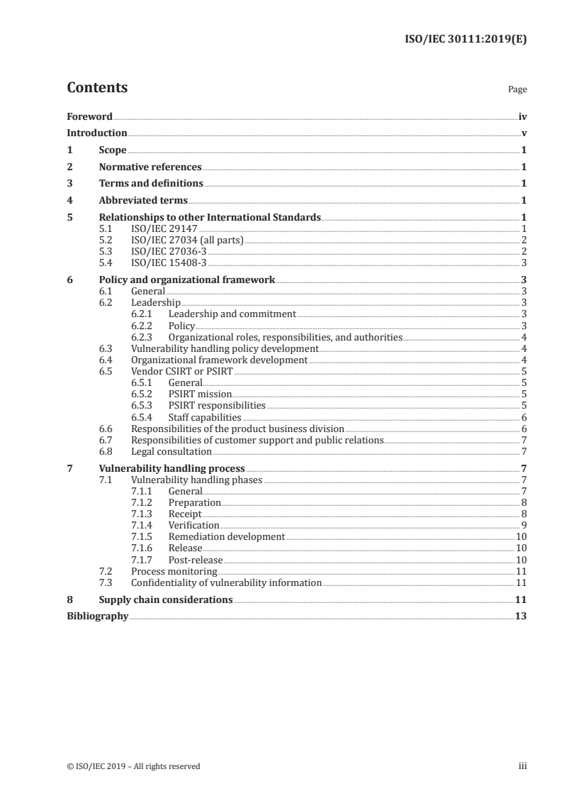 ISO/IEC 30111:2019 - Information technology — Security techniques — Vulnerability handling processes
Released:10/17/2019