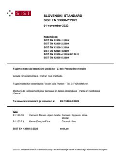 SIST EN 13888-2:2022 - Page 1 preview