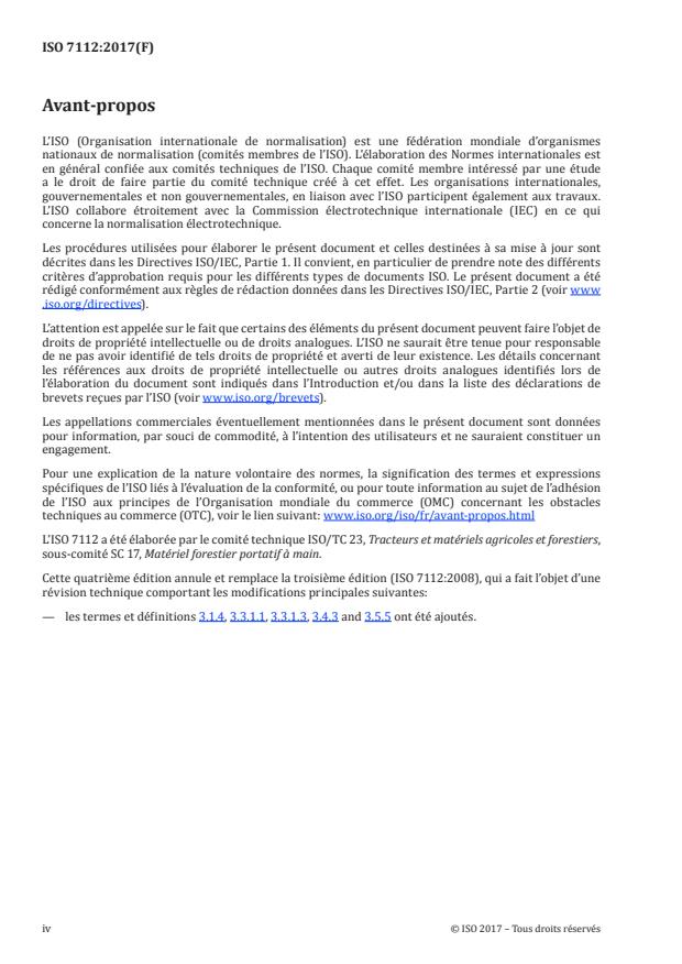 ISO 7112:2017 ISO 7112:2017 - Matériel forestier -- Débroussailleuses et coupe-herbe portatifs -- Vocabulaire - Page 4 preview