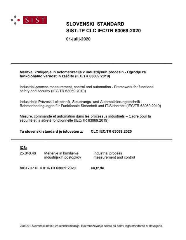 TP CLC IEC/TR 63069:2020 - BARVE