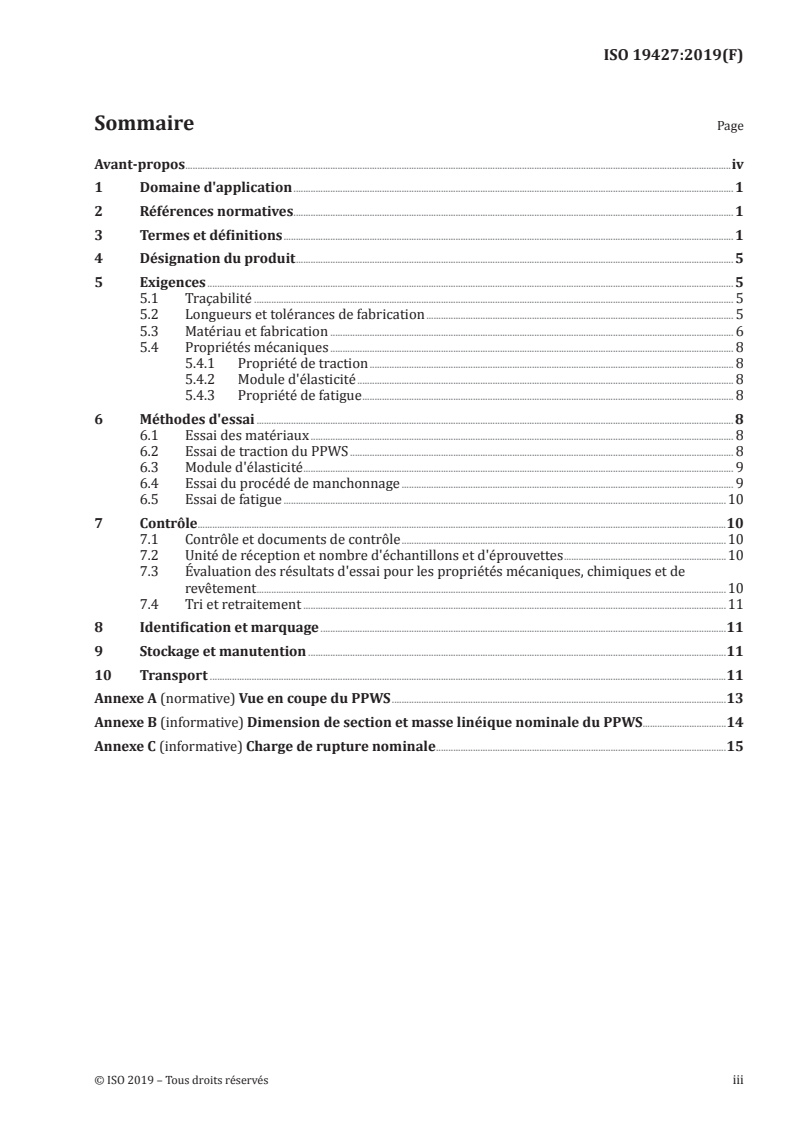 ISO 19427:2019 - Câbles en acier — Câbles à fils parallèles préfabriqués pour câble porteur de pont suspendu — Spécifications
Released:1/14/2019