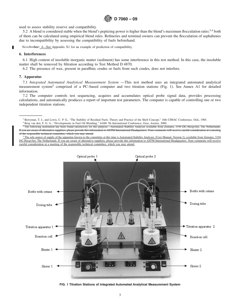 REDLINE ASTM D7060-09 - Standard Test Method for Determination of the Maximum Flocculation Ratio and Peptizing Power in Residual and Heavy Fuel Oils (Optical Detection Method)