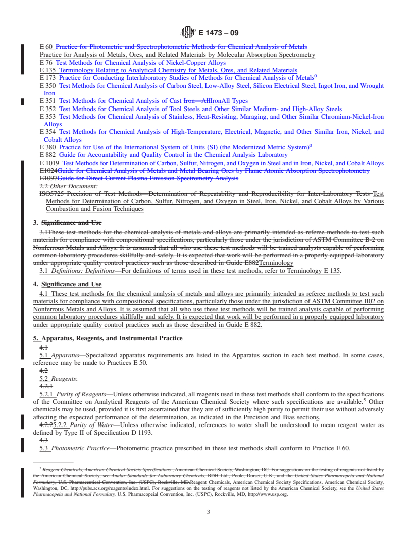 REDLINE ASTM E1473-09 - Standard Test Methods for Chemical Analysis of Nickel, Cobalt, and High-Temperature Alloys