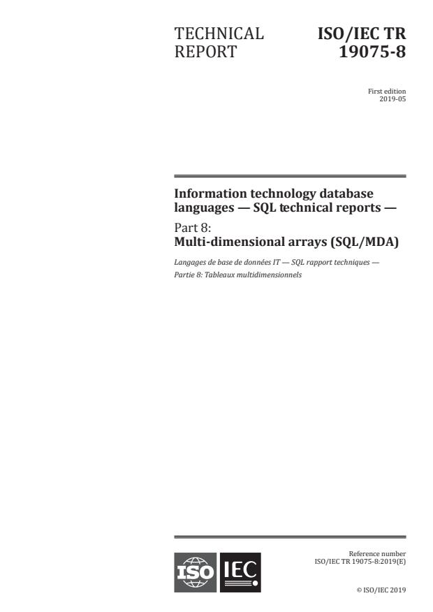 ISO/IEC TR 19075-8:2019 - Information technology database languages -- SQL technical reports