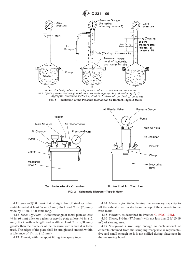 ASTM C231-09 - Standard Test Method for  Air Content of Freshly Mixed Concrete by the Pressure Method