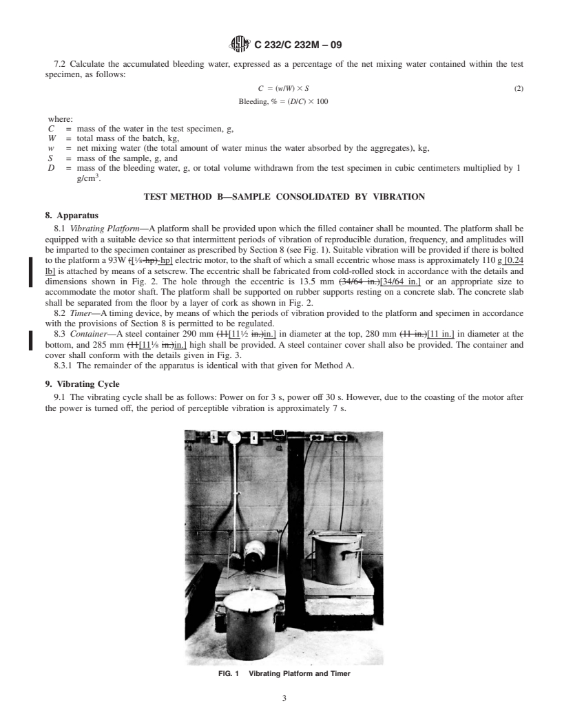 REDLINE ASTM C232/C232M-09 - Standard Test Methods for Bleeding of Concrete