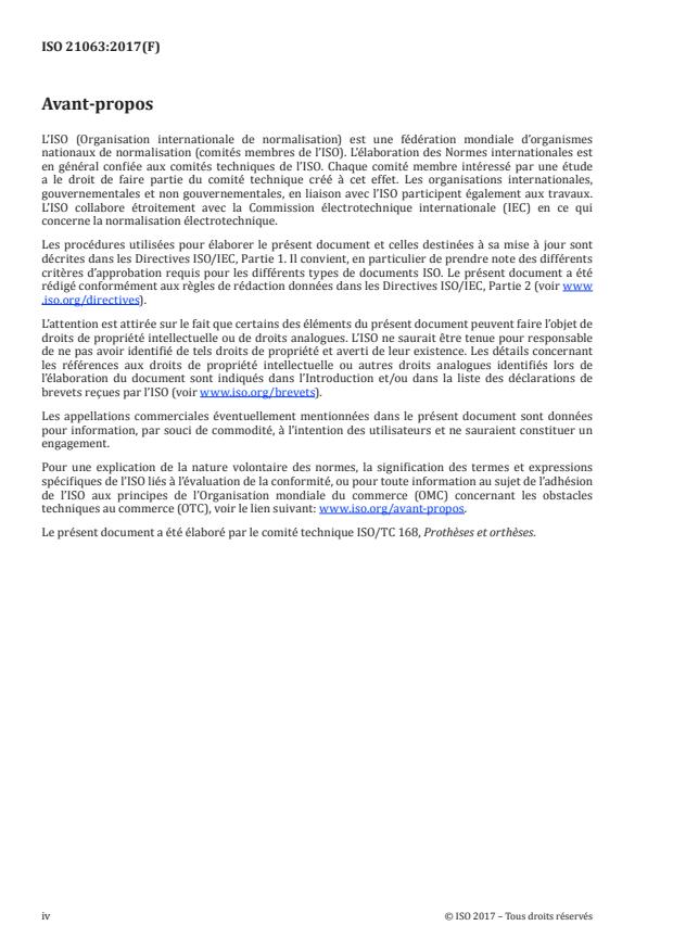 ISO 21063:2017 ISO 21063:2017 - Protheses et ortheses -- Ortheses souples -- Utilisations, fonctions, classification et description - Page 4 preview
