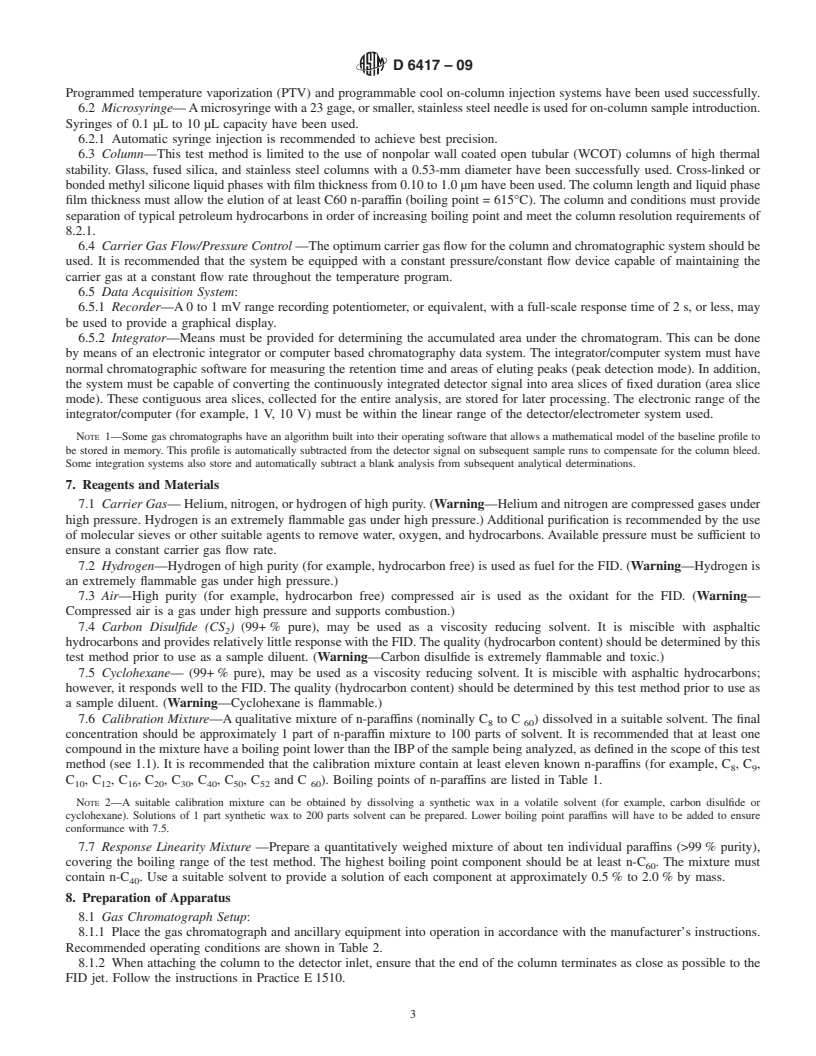 REDLINE ASTM D6417-09 - Standard Test Method for Estimation of Engine Oil Volatility by Capillary Gas Chromatography