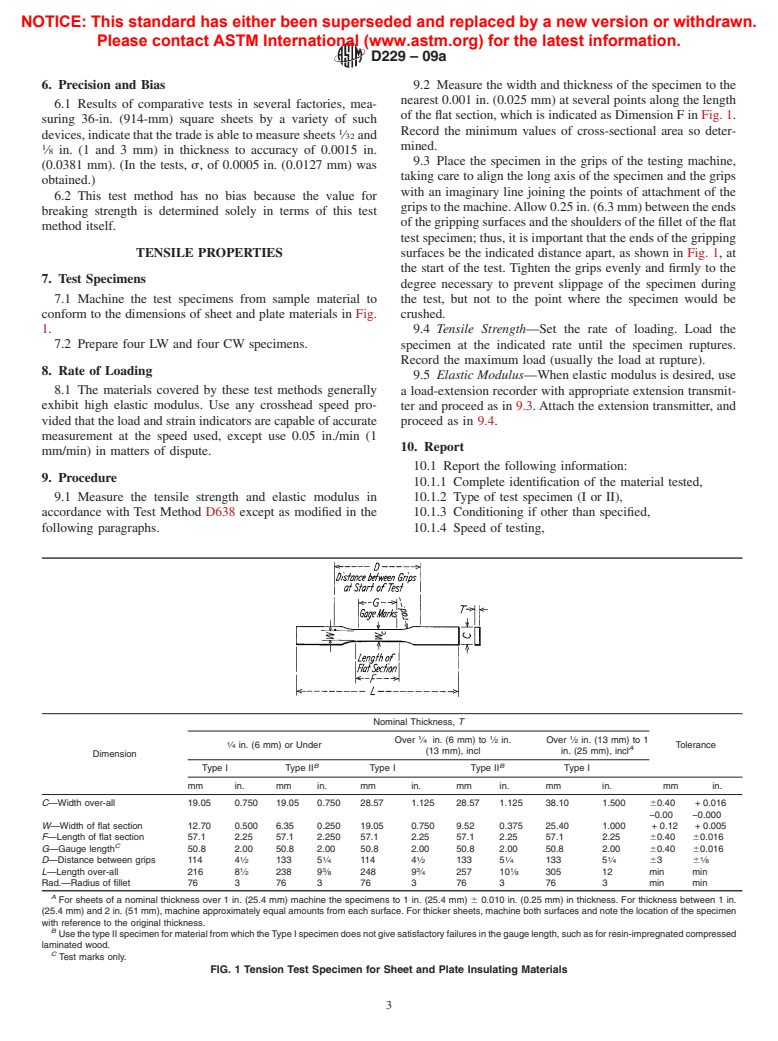 ASTM D229-09a - Standard Test Methods for Rigid Sheet and Plate Materials Used for Electrical Insulation