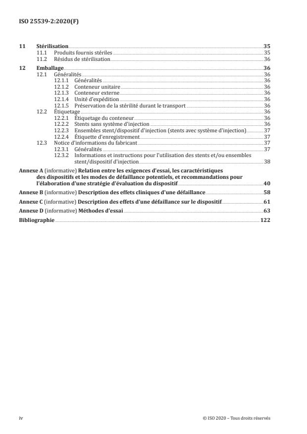 ISO 25539-2:2020 ISO 25539-2:2020 - Implants cardiovasculaires -- Dispositifs endovasculaires - Page 4 preview