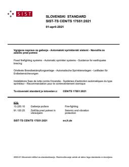 SIST-TS CEN/TS 17551:2021 - BARVE - Page 1 preview