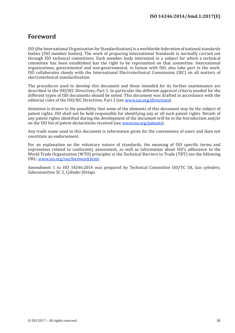 ISO 14246:2014/Amd 1:2017 ISO 14246:2014/Amd 1:2017 - Gas cylinders — Cylinder valves — Manufacturing tests and examinations — Amendment 1
Released:7/11/2017